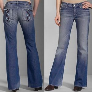 7 For All Mankind Justine Tahiti Velvet Bows Jeans